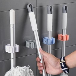Yapışkanlı Pratik Mop Tutucu 4 Adet Beyaz