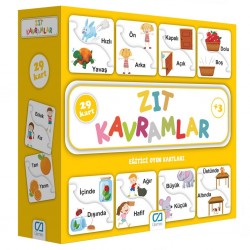 Zıt Kavramlar Eğitici Oyun Kartları